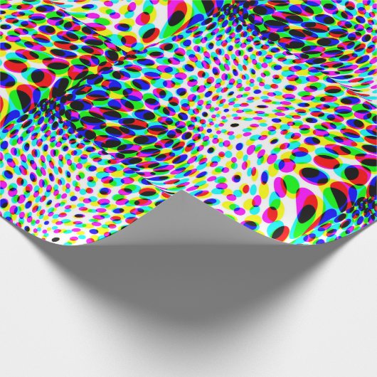 Fun Colorful Circles Cadeaupapier (Hoek)