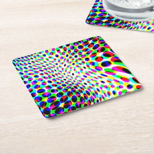 Fun Colorful Circles Kartonnen Onderzetters (Schuin)