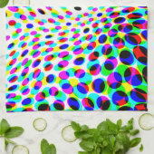 Fun Colorful Circles Theedoek (Gevouwen)