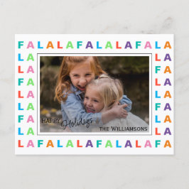 Fun Colorful Classic FA LA LA Holiday Season Briefkaart