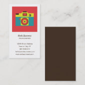 Fun Colorful CMYK Lomo Camera Fotograaf Visitekaartje (Voorkant / Achterkant)