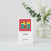 Fun Colorful CMYK Lomo Camera Fotograaf Visitekaartje (Staand voorkant)