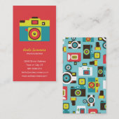 Fun Colorful CMYK Lomo Camera Fotograaf Visitekaartje (Voorkant / Achterkant)