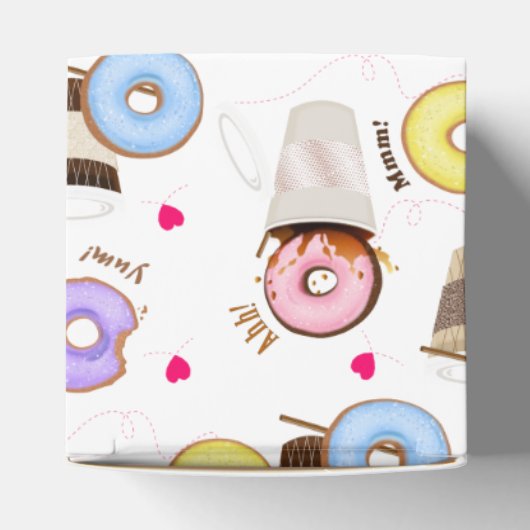 Fun Colorful Coffee & Donut Bedankdoosjes (Bovenkant)