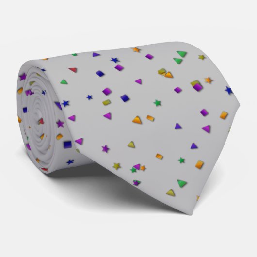 Fun Colorful Confetti Stropdas (Opgerold)