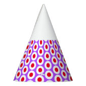 Fun Colorful Cool Red White Vivid Paarse Circles Feesthoedjes (Links)