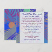 Fun Colorful Dinner Dance Jubileum Kaart (Voorkant / Achterkant)