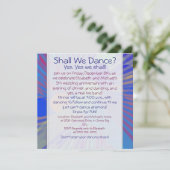 Fun Colorful Dinner Dance Jubileum Kaart (Staand voorkant)