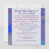 Fun Colorful Dinner Dance Jubileum Kaart (Voorkant)