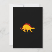 Fun Colorful Dinosaur Birthday Party Invitations Kaart (Achterkant)