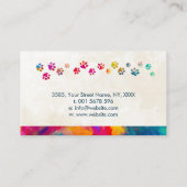 Fun Colorful Dogs - Dog Walker Visitekaartje (Achterkant)