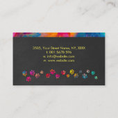 Fun Colorful Dogs - Dog Walker Visitekaartje (Achterkant)