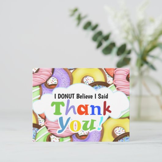 Fun Colorful Donuts Bedankt Briefkaart (Staand voorkant)