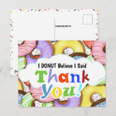 Fun Colorful Donuts Bedankt Briefkaart (Voorkant / Achterkant)