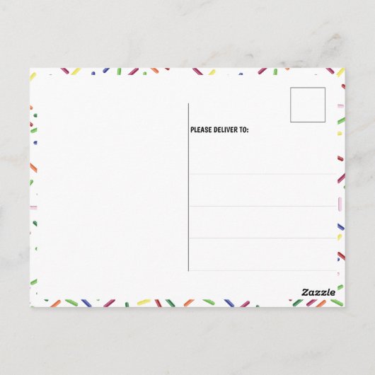 Fun Colorful Donuts Bedankt Briefkaart (Achterkant)