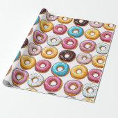 Fun Colorful Donuts Cadeaupapier (Uitgerold)