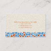 Fun Colorful Dot Art-cirkels Visitekaartje (Achterkant)