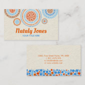 Fun Colorful Dot Art-cirkels Visitekaartje (Voorkant / Achterkant)