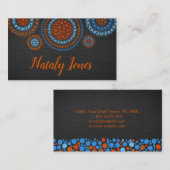 Fun Colorful Dot Art-cirkels Visitekaartje (Voorkant / Achterkant)