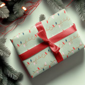 Fun Colorful Fa La KerstString Light Inpakpapier Vel