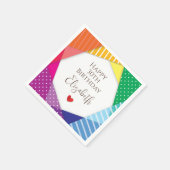 Fun Colorful Festival Themed Happy 30th Birthday Servet (Hoek)