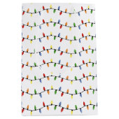 Fun Colorful Festive Holiday Tree Lights Medium Cadeauzakje (Voorkant)