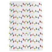 Fun Colorful Festive Holiday Tree Lights Medium Cadeauzakje (Achterkant)