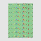 Fun Colorful Festive Holiday Tree Lights Pattern Tissuepapier (Voorkant)