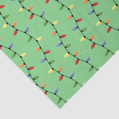 Fun Colorful Festive Holiday Tree Lights Pattern Tissuepapier (Detail)