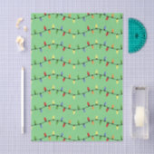 Fun Colorful Festive Holiday Tree Lights Pattern Tissuepapier (Craft)