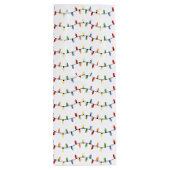 Fun Colorful Festive Holiday Tree Lights Wijn Cadeautas (Achterkant)