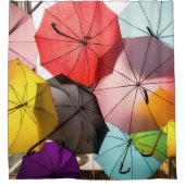 Fun Colorful Floating Umbrellas Douchegordijn (Voorkant)