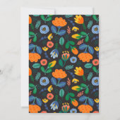 Fun Colorful Floral Bridal Shower Invitation Kaart (Achterkant)