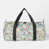 Fun Colorful Floral Duffel Bag Plunjezak (Achterkant)