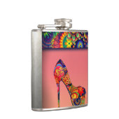 Fun Colorful Flowers High Hiel Heupfles (Rechts)