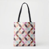 Fun Colorful Geometric Pattern Monogrammed Tote Bag (Voorkant)