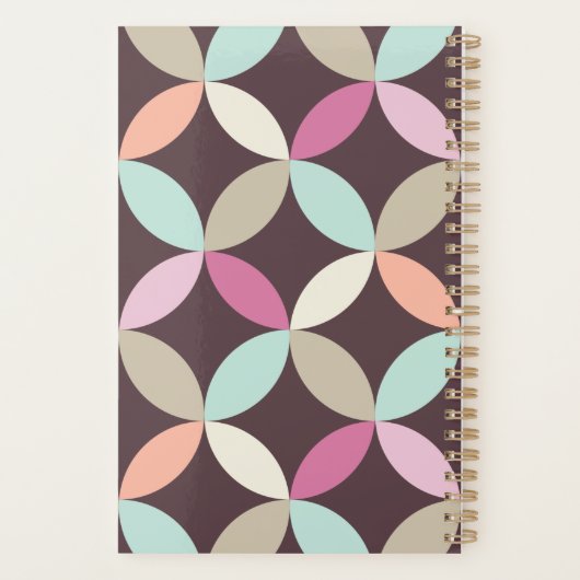 Fun Colorful Geometric Pattern Planner (Achterkant)