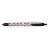 Fun Colorful Geometric Pattern Zwarte Inkt Pen (Achterkant)