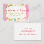 Fun Colorful Glitter Soap Candle Soy Wax Melt Visitekaartje (Voorkant / Achterkant)