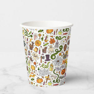 Fun Colorful Halloween Theme Party Paper Cups Papieren Bekers