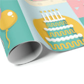 Fun Colorful Happy Birthday Cadeaupapier (Rol Hoek)
