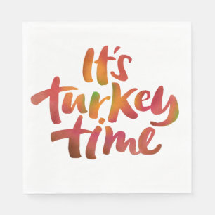 Fun Colorful Het is het Turks Time Thanksgiving Di Servet