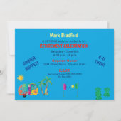 Fun & Colorful Hippie Camper Retirement Kaart (Achterkant)