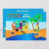 Fun & Colorful Hippie Camper Retirement Kaart (Voorkant / Achterkant)