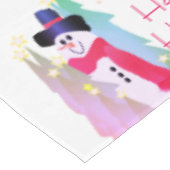 Fun Colorful Holiday Snowman Tafelkleed (Gekanteld)