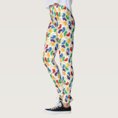 Fun Colorful Kerstmis-stoppatroon Leggings (Links)