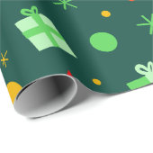 Fun Colorful Kerstpatroon Cadeaupapier (Rol Hoek)