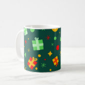 Fun Colorful Kerstpatroon Koffiemok (Voorkant links)
