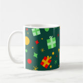 Fun Colorful Kerstpatroon Koffiemok (Links)