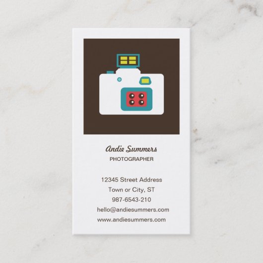 Fun Colorful Lomo Action S camera fotograaf Visitekaartje (Voorkant)